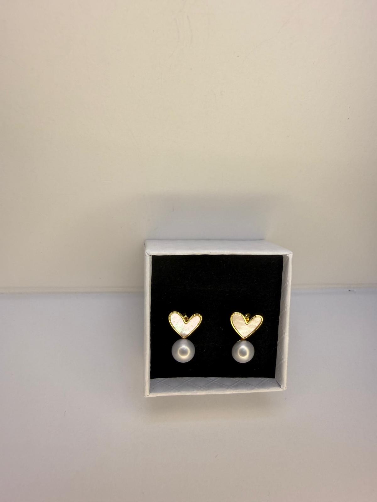 Pendientes White Love